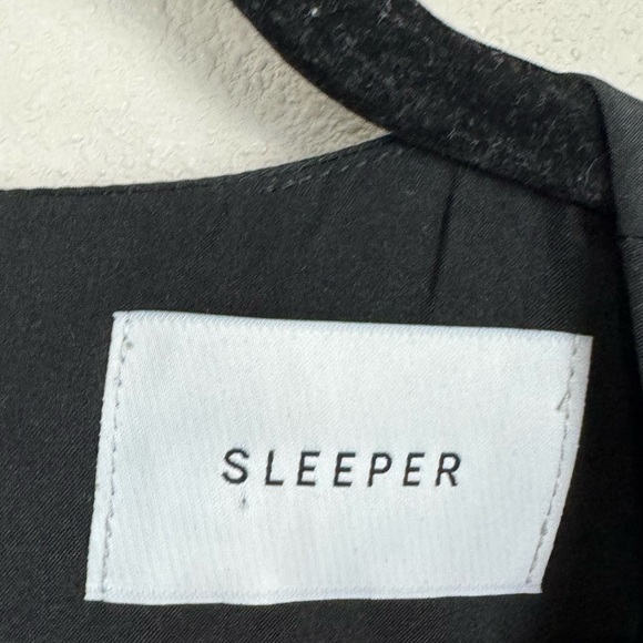 SLEEPER I Like It Puff paneled midi dress Black sz M - Picture 4 of 8